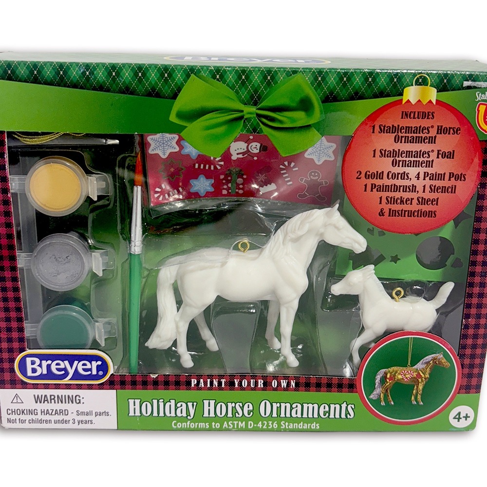 Breyer Stablemates Paint Your Own Holiday Horse Ornaments Craft Kit SEALED